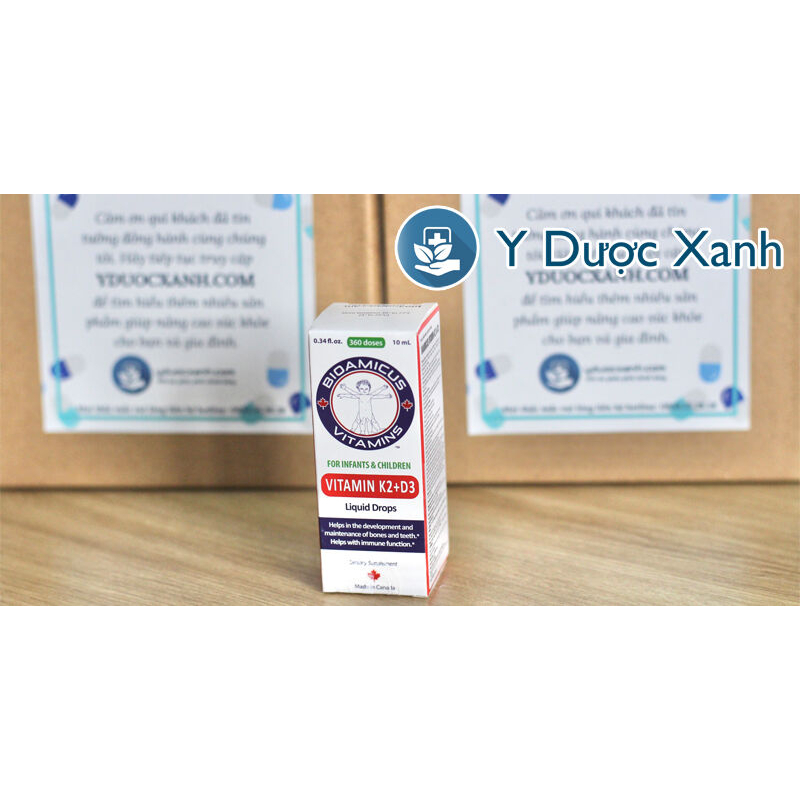 Mua  BIOAMICUS VITAMIN K2D3, 10ml, Bổ sung vitamin D3 K2 cho bé - Y Dược Xanh