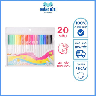 Bút lông màu fiber pen - bút lông 20 màu colokit fp-c03 - hoàng đức
