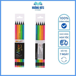 Bút chì gỗ 2b neon colokit gp-c01, bút chì gỗ hb neon colokit gp-c02 - hoàng đức