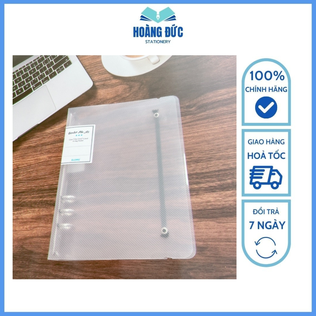 Binder File còng sắt 6 chấu A5 Klong - tháo giấy dễ dàng, MS 993 - Hoàng Đức