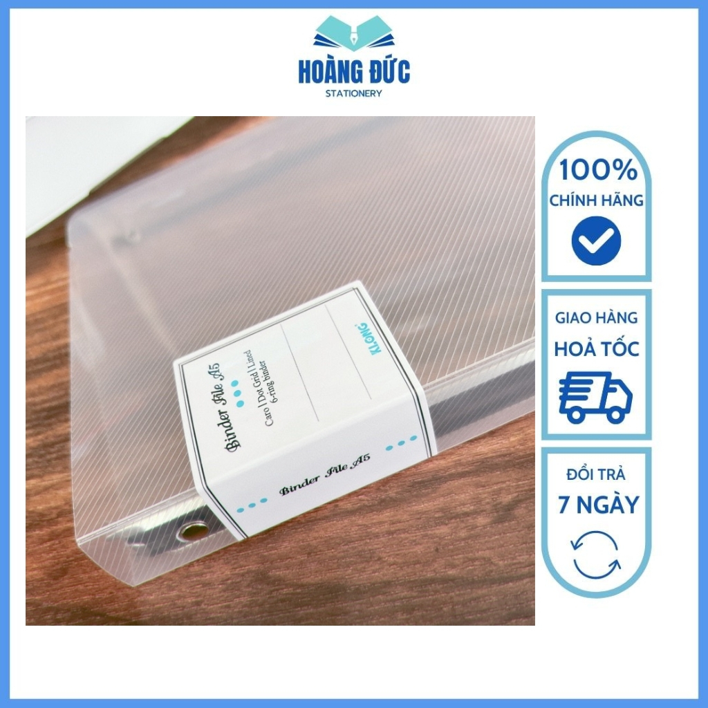 Binder File còng sắt 6 chấu A5 Klong - tháo giấy dễ dàng, MS 993 - Hoàng Đức