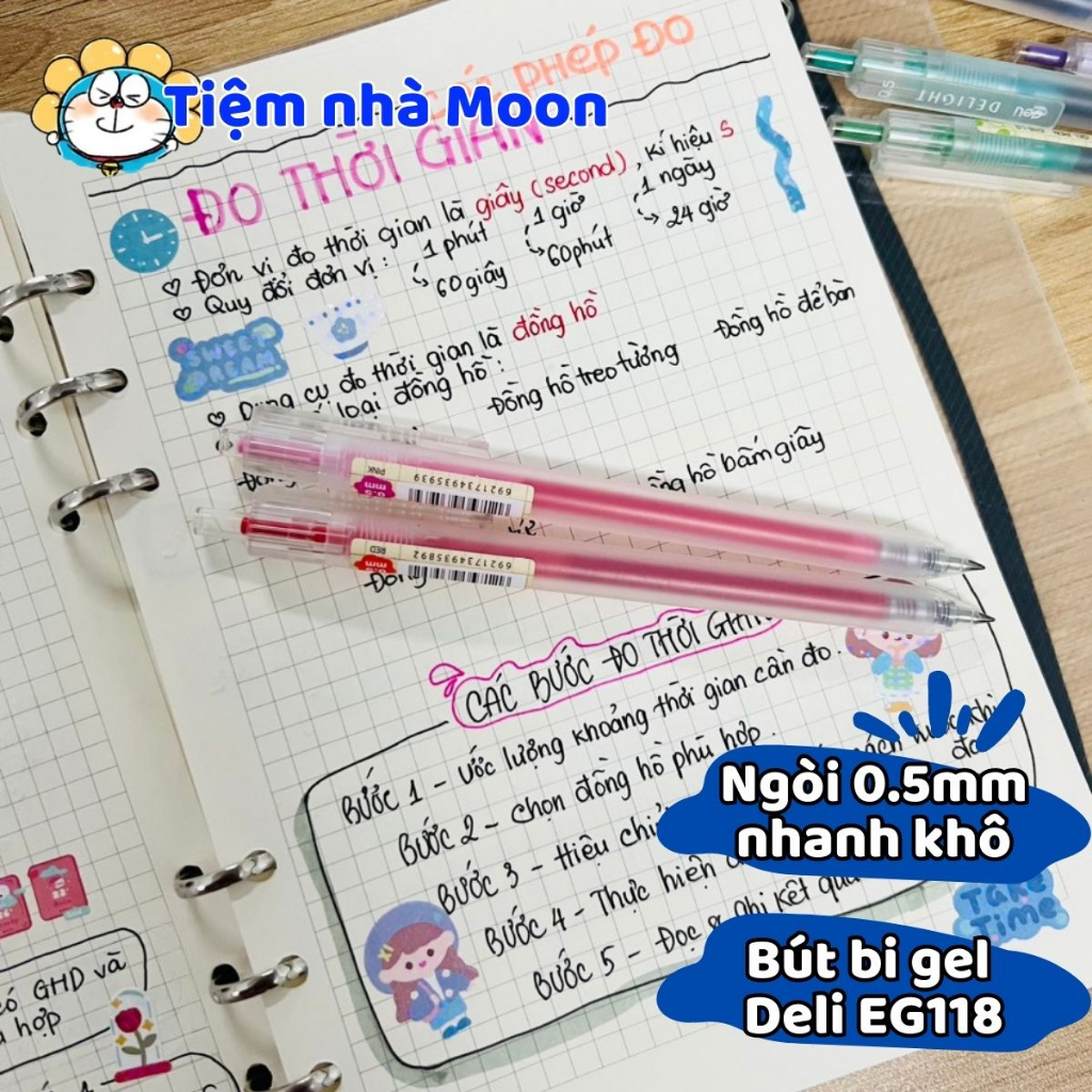 BÚT BI GEL DELI NGÒI 0.5MM ÊM TRƠN NHANH KHÔ