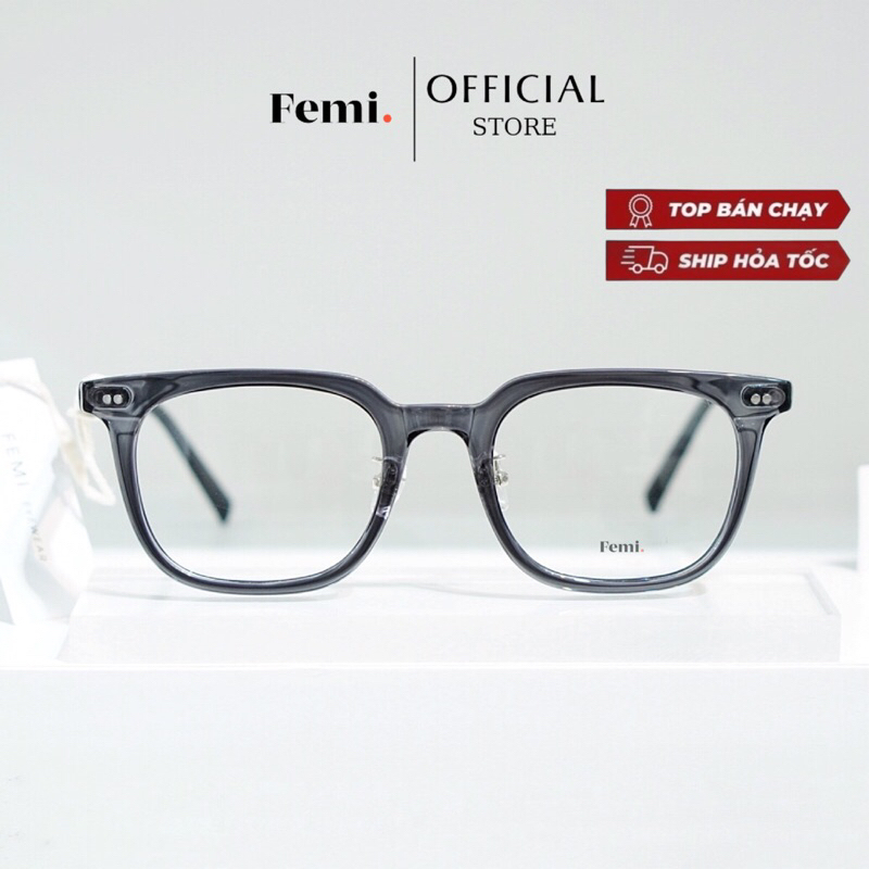 Gọng kính cận vuông Femi Baker mắt kính nam nữ