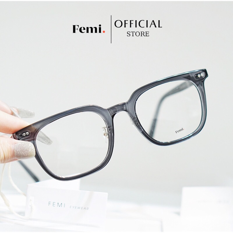 Gọng kính cận vuông Femi Baker mắt kính nam nữ
