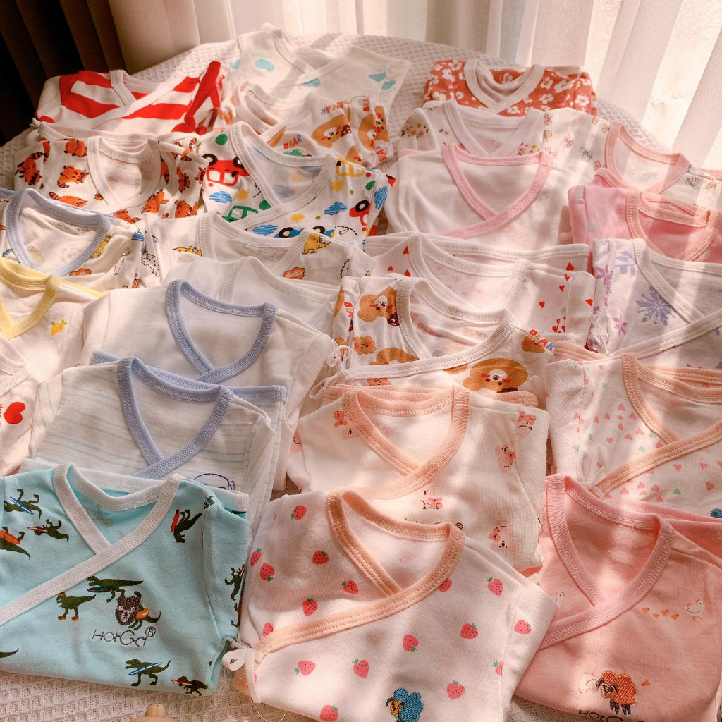 Áo sơ sinh cột dây HotGa cho bé dưới 5kg