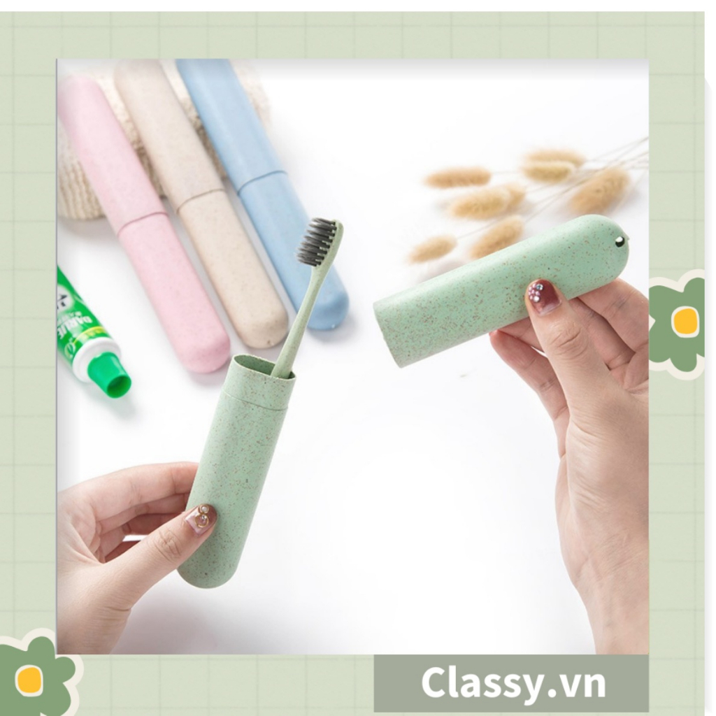 Hộp chứa bàn chải đi du lịch  Classy tiện lợi chất liệu lúa mạch, chất liệu tự nhiên thân thiện với môi trường PK950