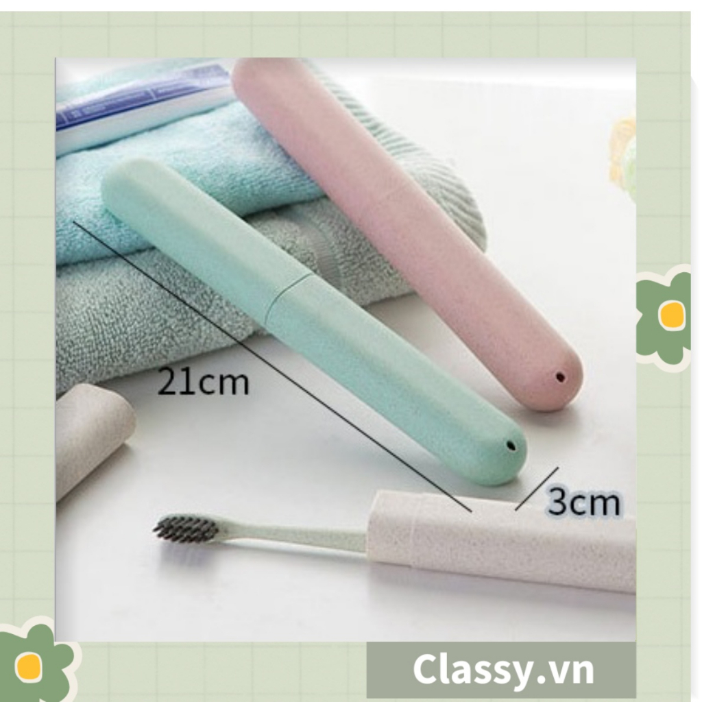 Hộp chứa bàn chải đi du lịch  Classy tiện lợi chất liệu lúa mạch, chất liệu tự nhiên thân thiện với môi trường PK950