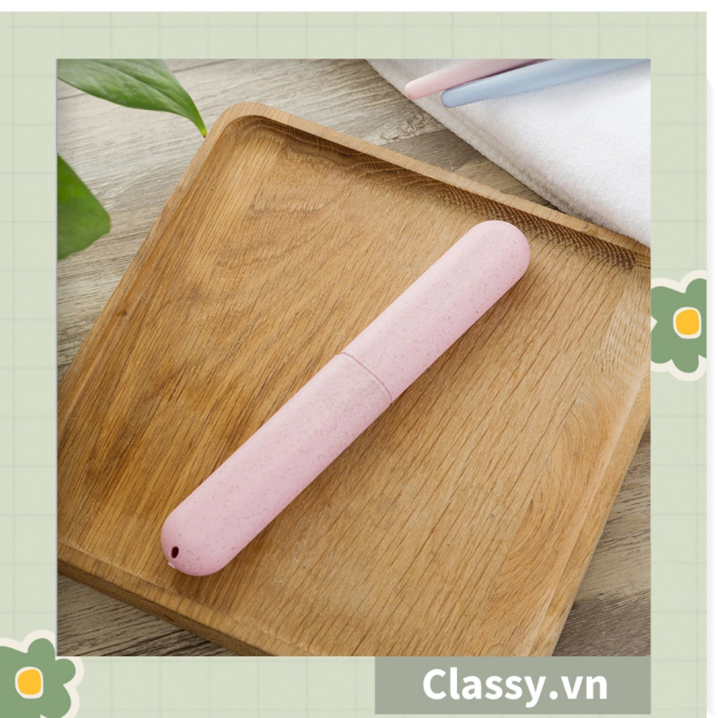 Hộp chứa bàn chải đi du lịch  Classy tiện lợi chất liệu lúa mạch, chất liệu tự nhiên thân thiện với môi trường PK950