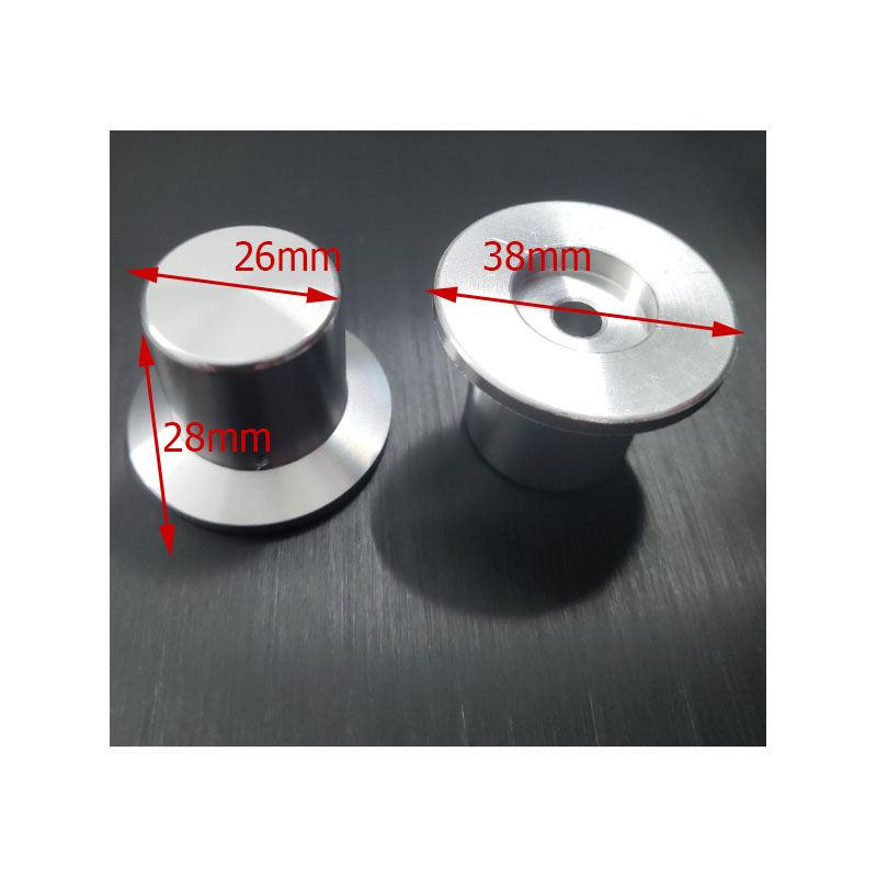 Núm nhôm phay 38x28mm 30x28mm, núm volume nhôm phay.