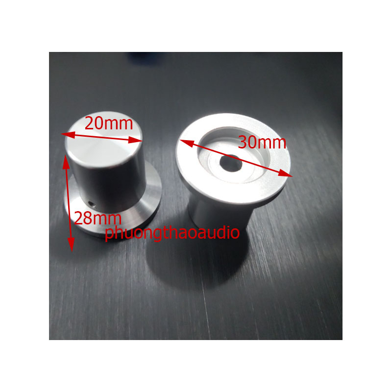 Núm nhôm phay 38x28mm 30x28mm, núm volume nhôm phay.
