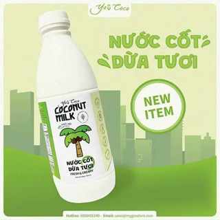 Nước Cốt Dừa Tươi HEALTHY Sữa Dừa Uống Trực Tiếp,Pha Cà Phê Trà Sữa Sinh Tố chai 1L