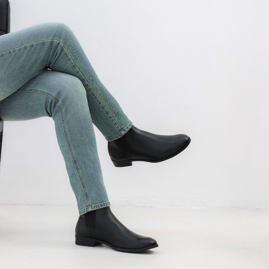 Giày Boot FANGY - The Mckay Chelsea Boots SS2 - Đen Bóng