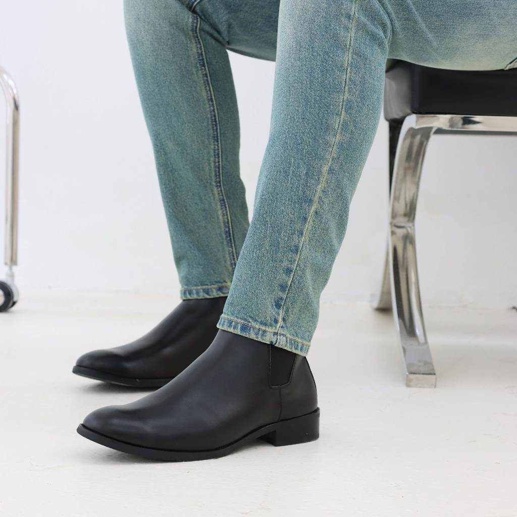 Giày Boot FANGY - The Mckay Chelsea Boots SS2 - Đen Bóng
