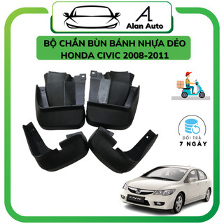 Chắn bùn bánh ô tô honda civic 2008, 2009, 2010 ,bộ chắn bùn 4 bánh xe, nhựa dẻo bền bỉ