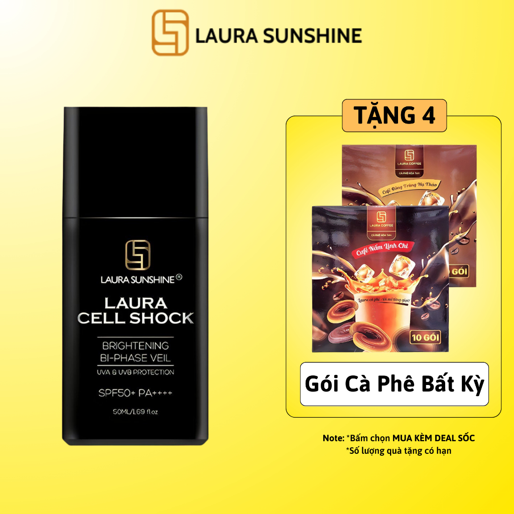 Kem chống nắng tế bào gốc Laura Sunshine Nhật Kim Anh Laura Cell Shock (50ml)