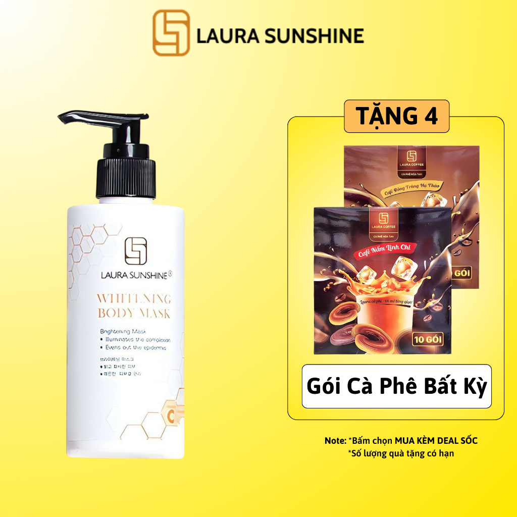 | Giảm 50% Date 04/2024 | Ủ Trắng Da Toàn Thân Whitening Body Mask Laura Sunshine Nhật Kim Anh
