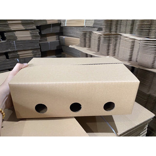 Combo 50 hộp 30x20x10 Hộp carton đựng gà nướng có lỗ thông hơi