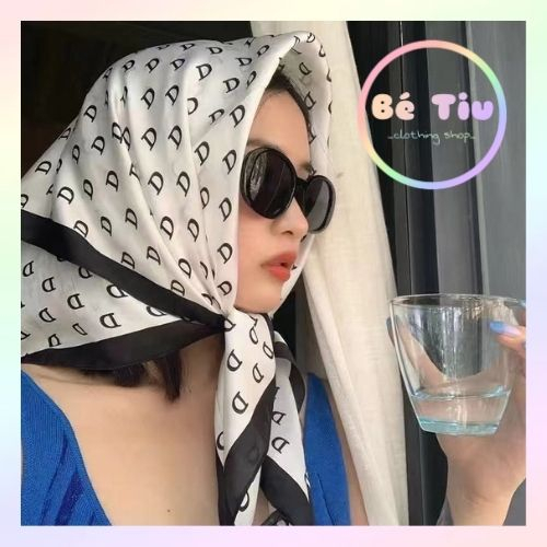 Khăn Bandana Choàng Lụa To Họa Tiết Nổi Bật Có Thể Làm Phụ Kiện Quần Áo Thanh Lịch Xu Hướng Thời Trang | Bé Tiu Clothing