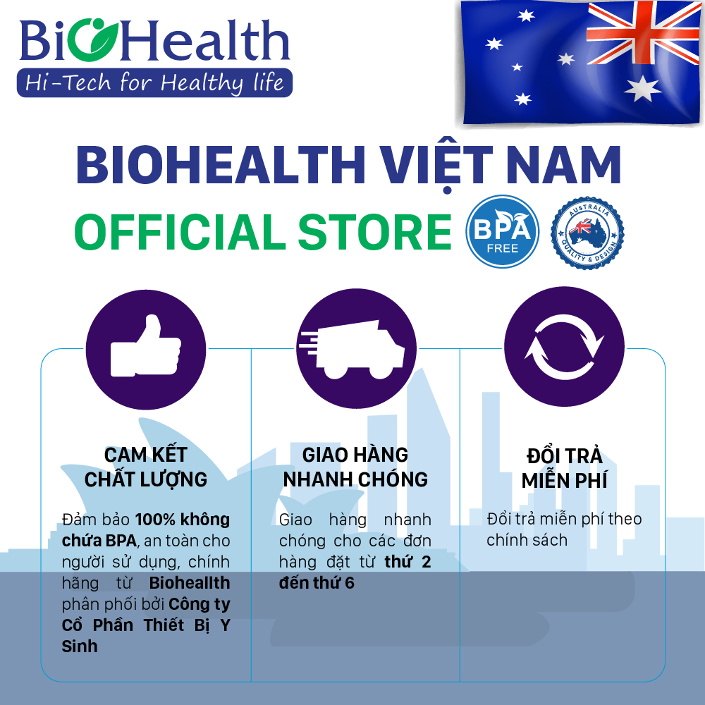 Máy Làm Thức Ăn Dặm Cho Bé, Nhanh Chóng Tiện Lợi - Tích Hợp Khử Trùng - Chính Hãng Biohealth BH003