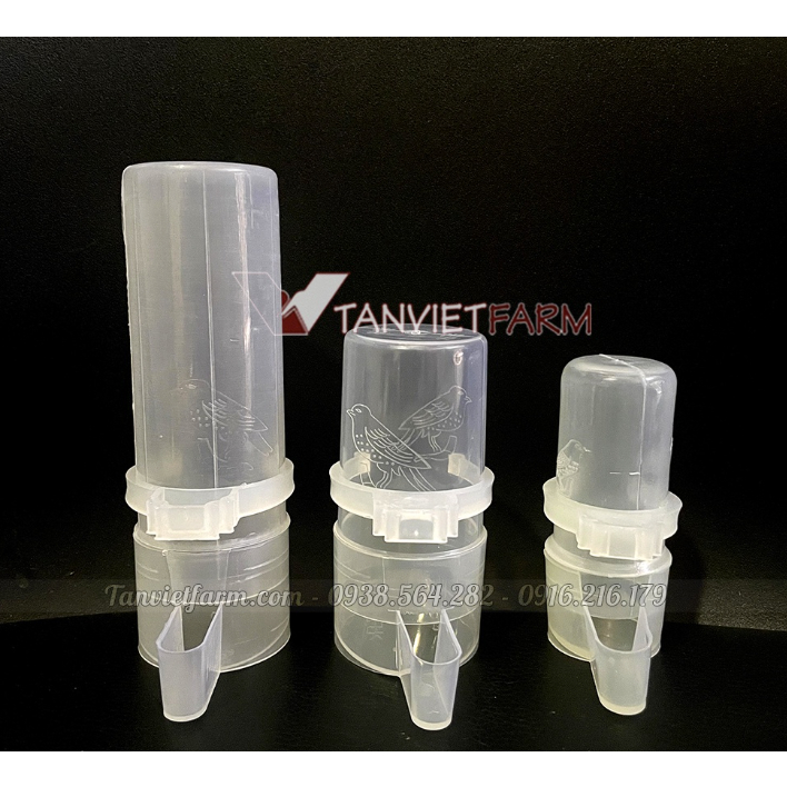 SET 10 CÁI Cóng ăn uống tự động cho chim cảnh bằng nhựa loại tròn