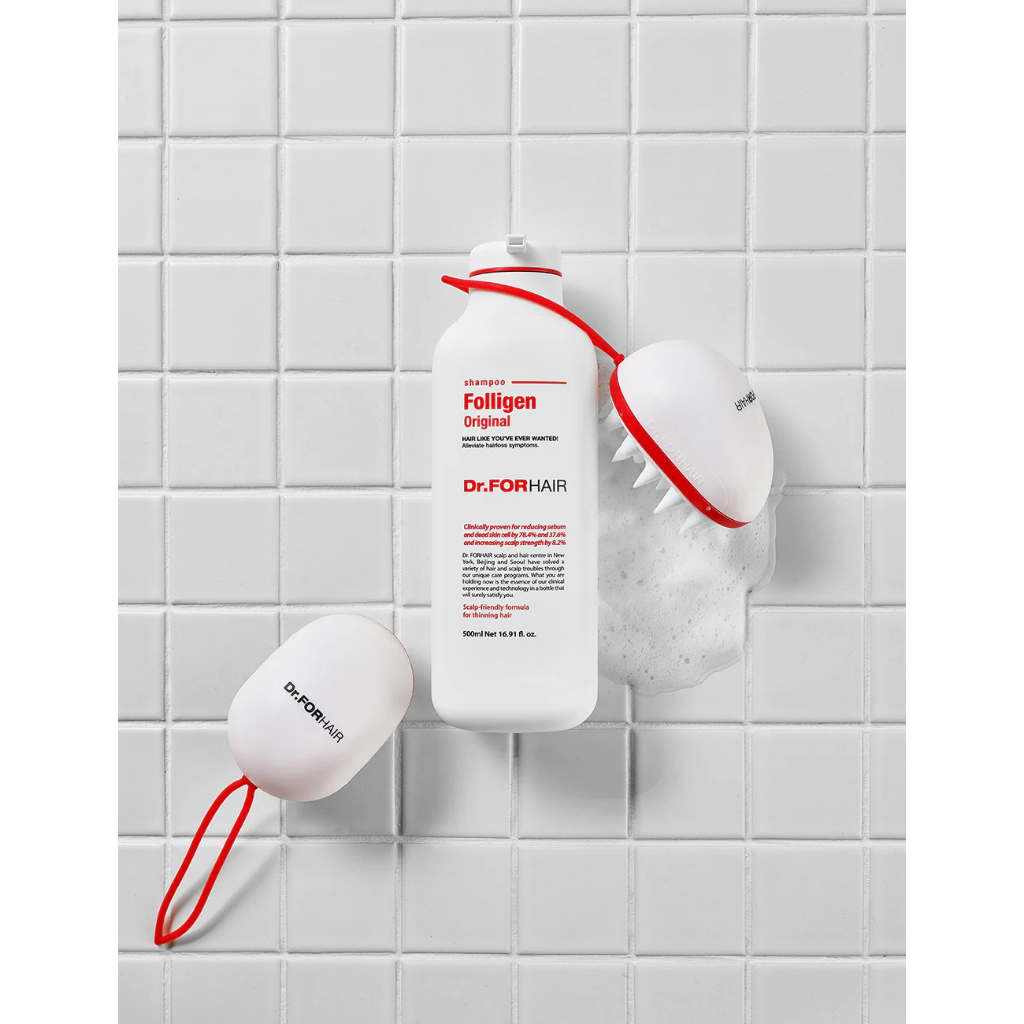 Lược gội đầu Silicon massage da đầu giảm rụng kích thích mọc tóc Dr.ForHair Cleansing Brush - ninishop