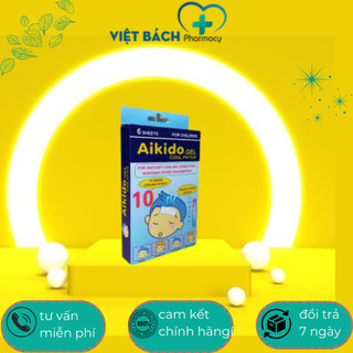 Miếng dán hạ sốt akido làm mát nhanh hộp 6 miếng