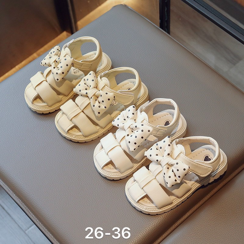 Giày rọ nơ chấm bi mã d53