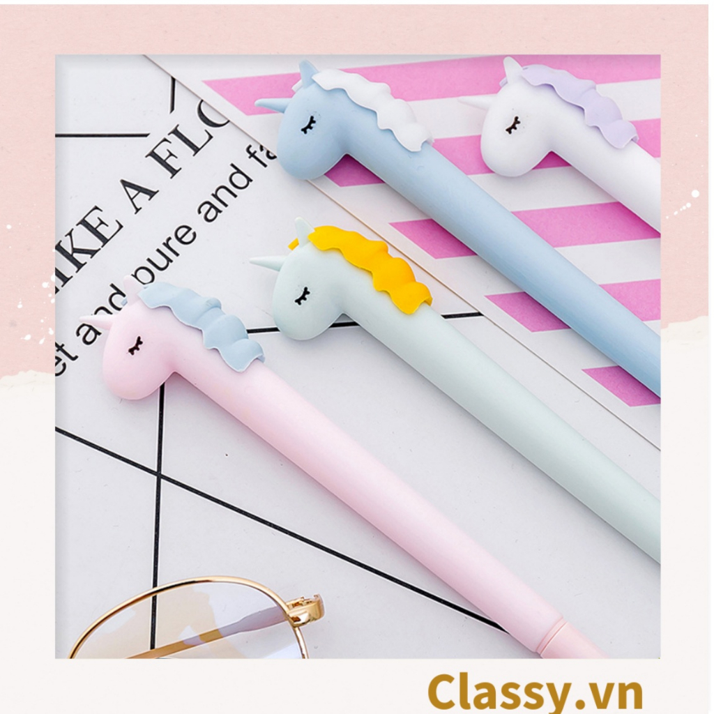 Bút gel ngựa unicorn nhiều màu pastel Classy PK1514