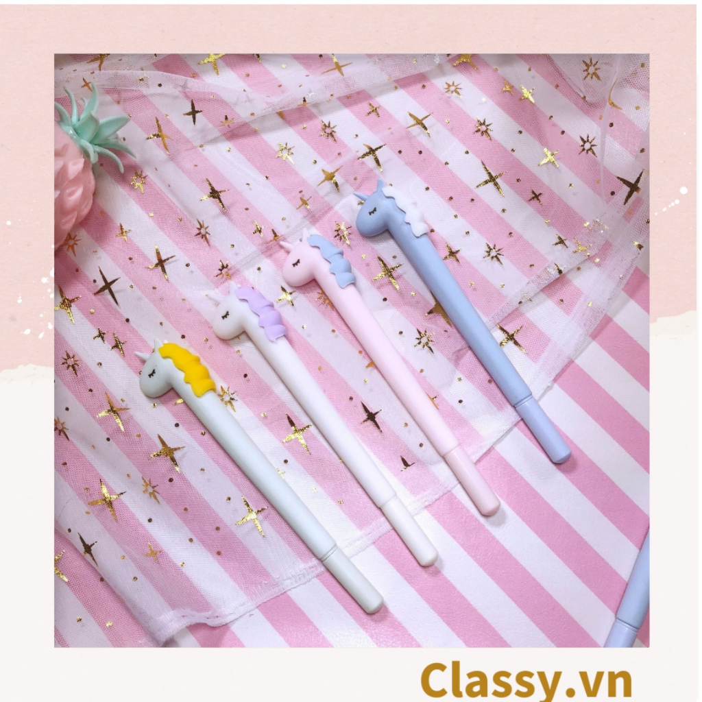 Bút gel ngựa unicorn nhiều màu pastel Classy PK1514