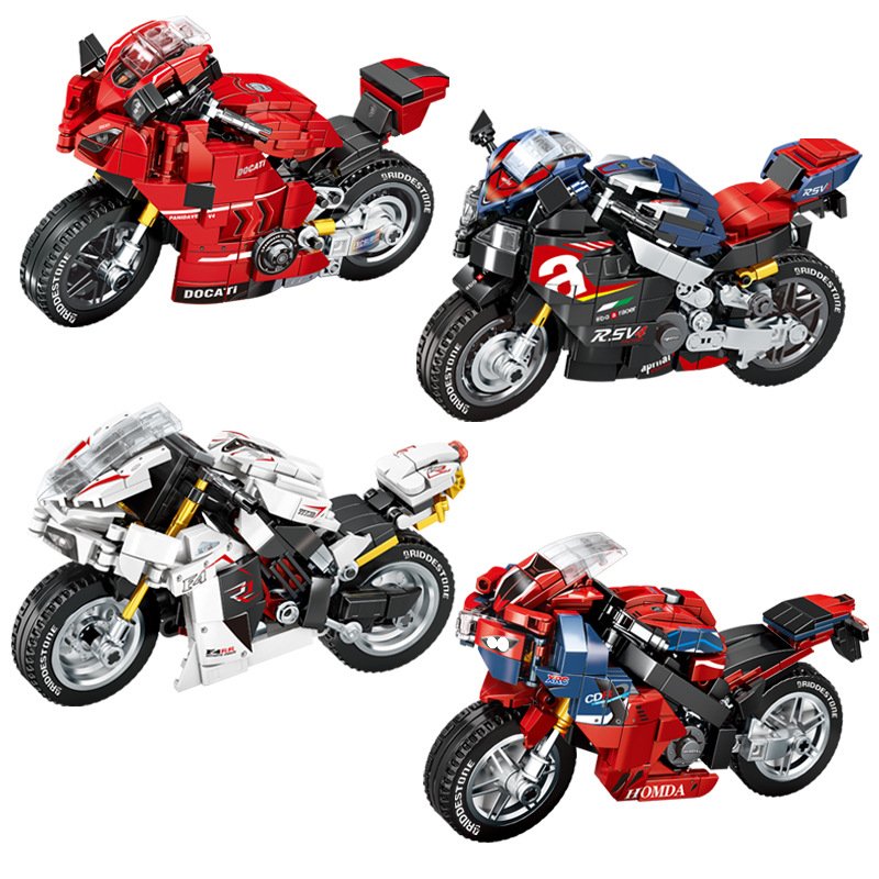 (ẢNH THẬT) Bộ đồ chơi lắp ráp mô hình XE MÁY, MOTOR