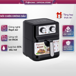 Nồi chiên không dầu 5L nhập khẩu Nhật Bản Fujihome, nồi chiên ko dầu cơ tự ngắt ,có chống dính cao cấp 5 Lít