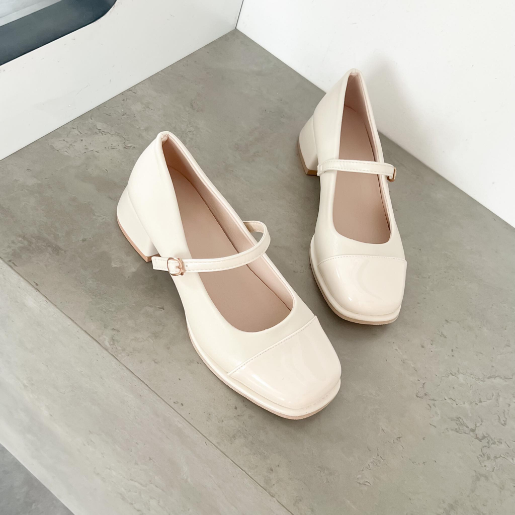 Giày búp bê nữ - C75 - GoBe - Màu đen và kem