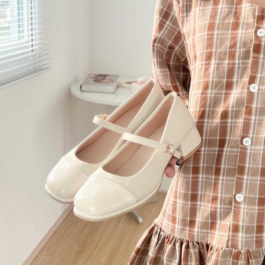 Giày búp bê nữ - C75 - GoBe - Màu đen và kem