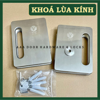 Khoá cửa kính cường lực lùa tay âm vuông inox 304