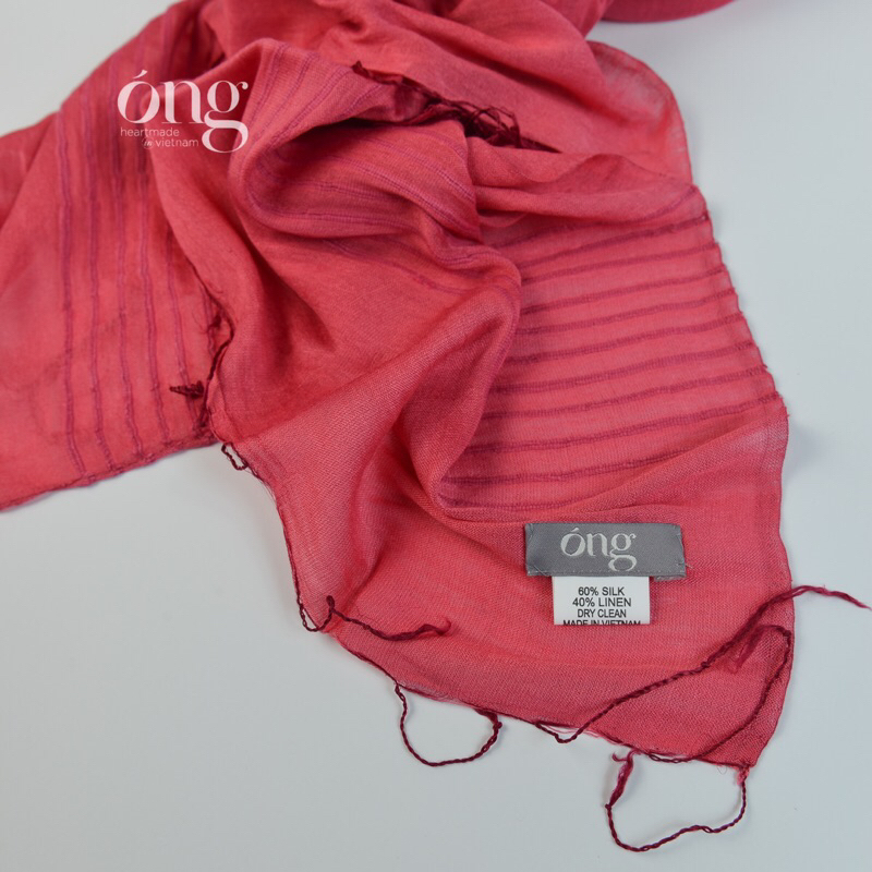 Khăn choàng mùa xuân hè - Óng silk - 75* 180 cm - 50% Silk 50% linen&cotton