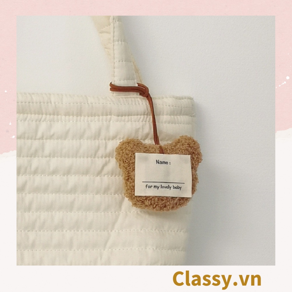 Móc khóa Classy, móc đeo điện thoại thẻ tên gắn vali mặt gấu nhiều màu, móc khóa điện thoại, sổ tay PK1518