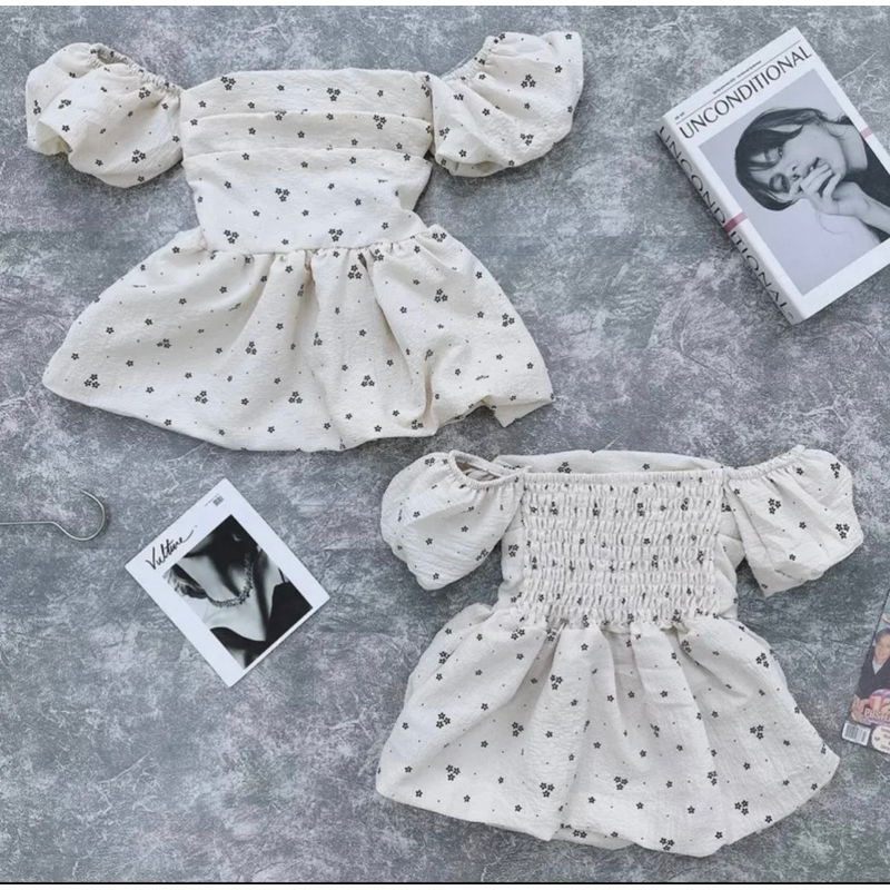 áo ống cúp trễ vai phía sau có bo thun