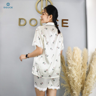 Bộ Đồ Ngủ Pijama Lụa Gấm Cao Cấp, Đồ Mặc Nhà - DOUCE DN04