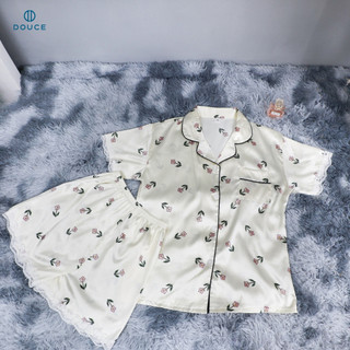 Bộ Đồ Ngủ Pijama Lụa Gấm Cao Cấp, Đồ Mặc Nhà - DOUCE DN04