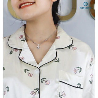 Bộ Đồ Ngủ Pijama Lụa Gấm Cao Cấp, Đồ Mặc Nhà - DOUCE DN04