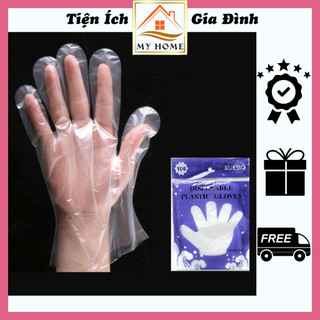 Bịch 100 bao tay nilong làm bếp, nấu nướng dùng 1 lần