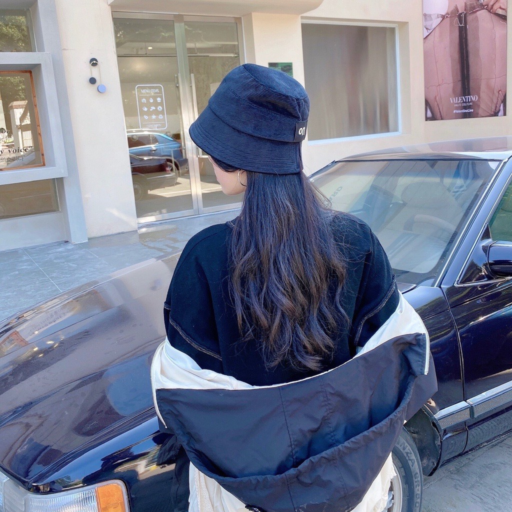 NónTai Bèo Xẻ Vành Cụp Nhiều Dáng siêu xinh 494 Chất Nhung Thêu Chữ On Thời Trang - Hata24h