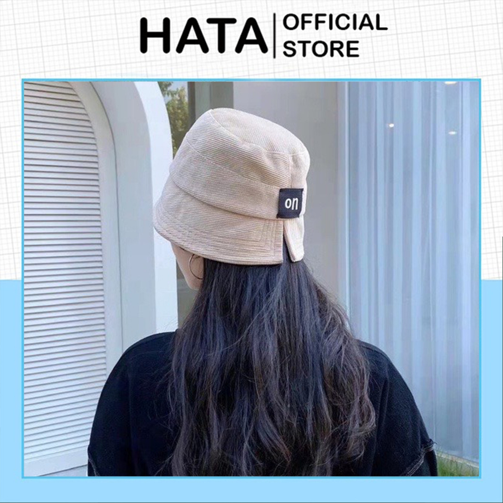 NónTai Bèo Xẻ Vành Cụp Nhiều Dáng siêu xinh 494 Chất Nhung Thêu Chữ On Thời Trang - Hata24h