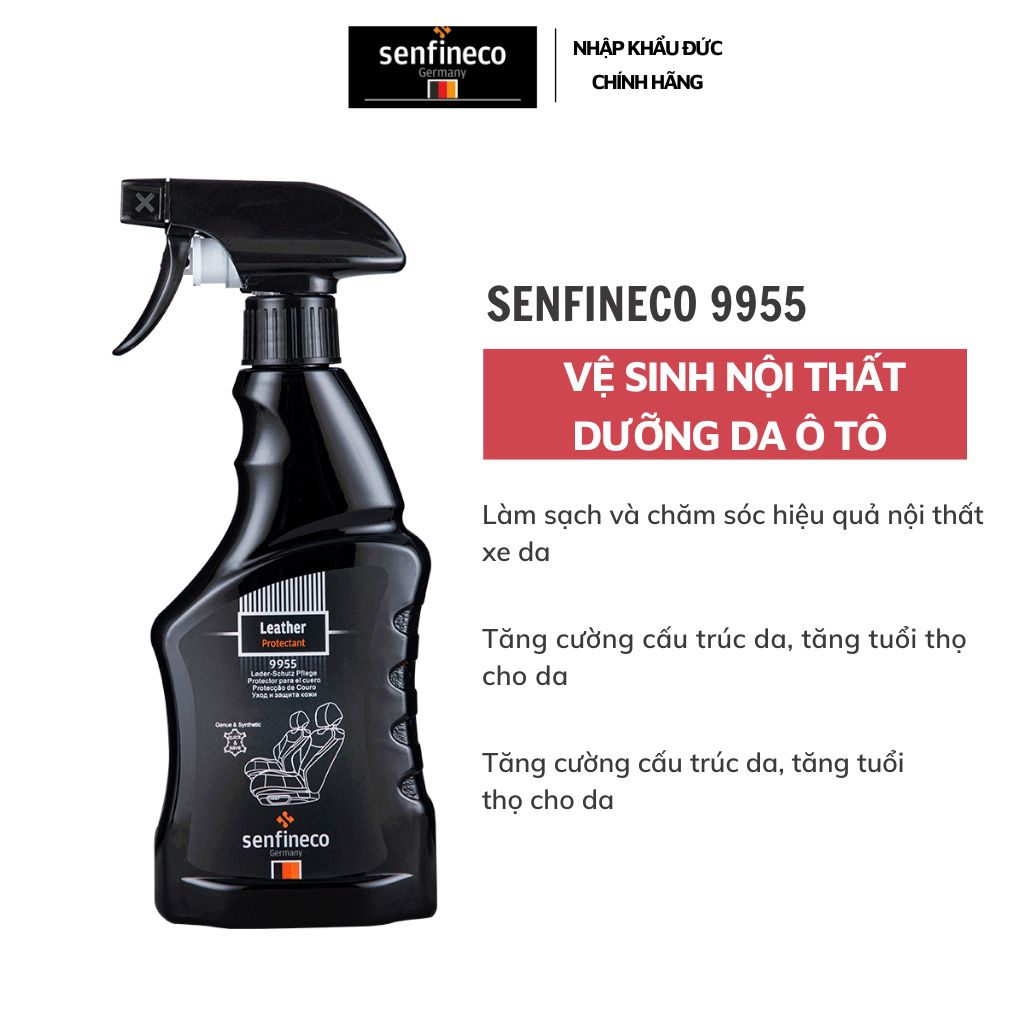 Combo  Vệ Sinh Nỉ, Vải, Da Lộn Senfineco 9988+  Vệ Sinh  Bảo Vệ Nội Thất Da Senfineco 9955