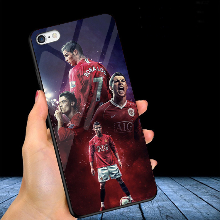 Ốp Lưng IPHONE 6,6S,6 PLUS,6S PLUS,7,8,7 PLUS,8 PLUS Mặt kính In hình Ronaldo