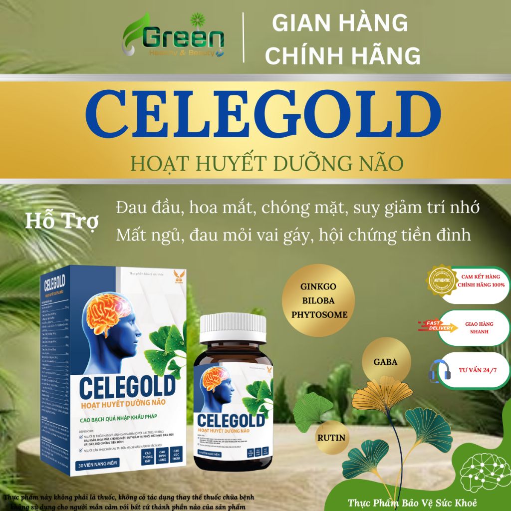 [TPBVSK] CELEGOLD - Hoạt Huyết Dưỡng Não