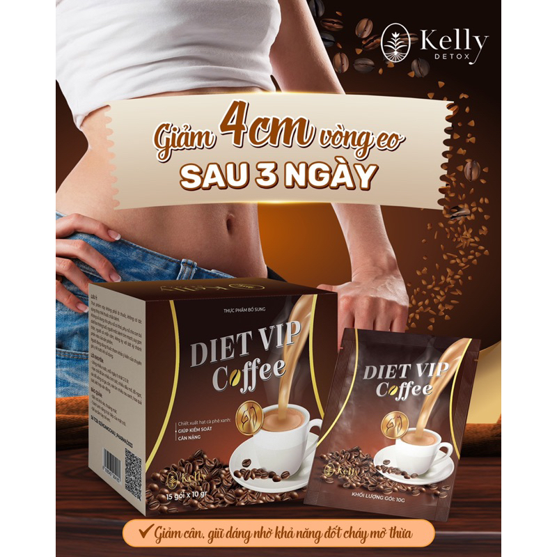 Coffee diet vip giảm cân  giảm 2-3kg/1hộp