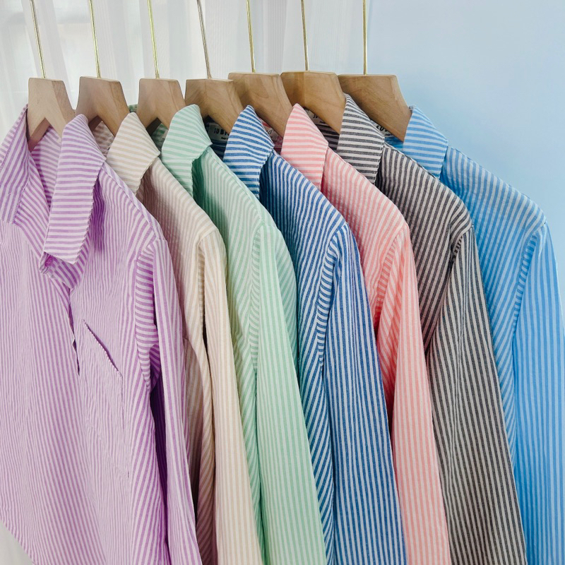 Áo Sơmi Nữ Unisex Dáng Rộng Phong Cách Hàn Quốc