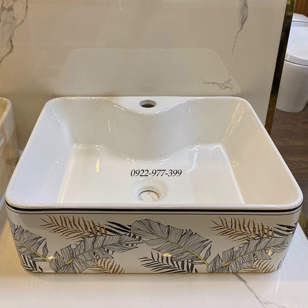 Chậu Rửa Mặt Lavabo Đặt Bàn,Lavabo Đặt Bàn Đá Vuông,Bồn Rửa Tay Đặt Bàn Đá Họa Tiết,Lavabo Đặt Bàn Giá Rẻ