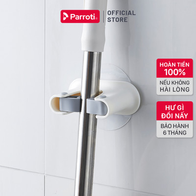 Móc treo cây lau nhà dán tường 2 trong 1 - Parroti Keeper KP02